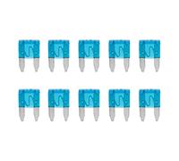 OROK - Lot de 10 Mini fusibles 15A enfichables Bleu, fusible Voiture 15A, Mini fusible Plat - pour Tous Types de véhicules (véhicules Utilitaire, engins agricoles) - Fusibles Plats pour Auto