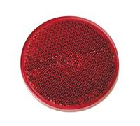OROK - Lot de 4 catadioptres Rond adhésif/Réflecteur Rond, cataphote - Coloris : Rouge - Diamètre : 60mm - Forme : Ronde - 4 pièces - Accessoires universels pour remorque