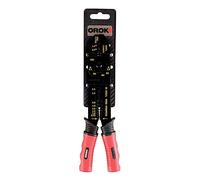 OROK - Pince à dénuder et à cosses - Longueur: 230 mm - pour cosses pré-isolées - Corps en Acier et gainage en Plastique - Coupe Fil Polyvalent - Largeur: 27 mm - Permet de Couper Les Fils