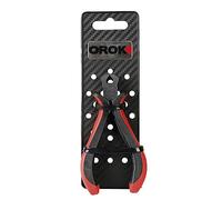 OROK - Pince de précision coupante Devant - Longueur: 110mm - en Acier Carbone Finition Nickel - Dotée de poignées en Plastique - Couleur: Rouge et Noir - Pince de précision coupante