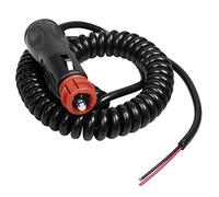 OROK - Prise 12V + câble spirale extensible allume-cigare - Tension 12V - Compatible avec toutes prises 12V - Convient à tous types d'utilisations - Allume-cigares, Noir,Rouge