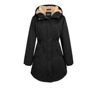 Orolay Blousons Coupe-vent Printemps Manteau Chaud Mi-long D'extérieur pour Femme Le noir XL