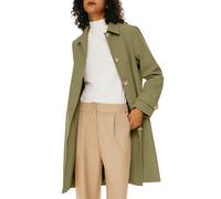 Orolay Trench-Coat Mi-Long à Boutonnage Simple pour Femme Manteau D'extérieur Coupe-Vent à Revers Classique Vert L