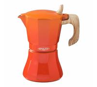 Oroley Machine à café italienne Petra 6 tasses orange aluminium