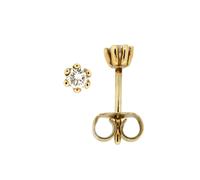 Orolino Boucles d'oreilles or / transparent, Taille One Size
