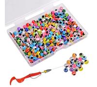OROOTL Ensemble de perles de pêche - Perles de ligne de pêche - Perles flottantes dures - Appâts de pêche - Œufs - Assortiment de perles de pêche rondes pour leurres de pêche - Kit de bricolage