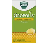 Oropolis Propolis Miel Citron 20 Pastilles Adoucissantes
