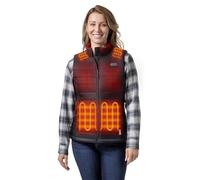 ORORO Gilet Chauffant Femme à 7 Zones et Double Commande, avec Batterie Externe et Chauffage des Épaules - Chargeur Non Inclus (Noir Neutre, M)