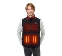 ORORO Gilet chauffant pour homme avec 90 % duvet, gilet chauffant léger avec batterie, Noir neutre, M