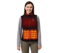 ORORO Gilet Polaire Chauffant Femme Avec Batterie Veste Polaire Chauffante Sans Manche Femme Manteau Sans Manche Chauffant - Chargeur Non Inclus (Noir Neutre, L)