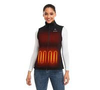 ORORO Gilet Polaire Chauffant Femme Avec Batterie Veste Polaire Chauffante Sans Manche Femme Manteau Sans Manche Chauffant - Chargeur Non Inclus (Noir Neutre, M)