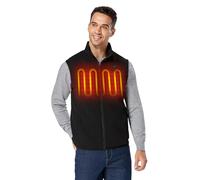 ORORO Gilet Polaire Chauffant Homme Avec Batterie Veste Polaire Chauffante Sans Manche Homme Manteau Sans Manche Chauffant - Chargeur Non Inclus (Noir Neutre, L)