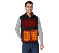 ORORO Gilet Polaire Chauffant Homme Avec Batterie Veste Polaire Chauffante Sans Manche Homme Manteau Sans Manche Chauffant - Chargeur Non Inclus (Noir Neutre, XXL)