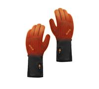 ORORO sous Gants Chauffants Femme Homme, Gants Chauffants Electriques Rechargeables Fins pour Vélo Moto et Ski - Chargeur Non Inclus (Noir,L)