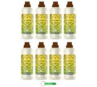 OROVERDE Lot de 8 adoucissants Ambra Divina - Adoucissant concentré avec parfum de chanvre - Formule concentrée, riche en huiles végétales - 30 lavages 750 ml + porte-clés Beni Culinari