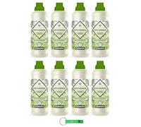 OROVERDE Lot de 8 adoucissants Musc blanc concentré avec parfum de chanvre Formule concentrée, riche en huiles végétales 30 lavages 750 ml + porte-clés Beni Culinari