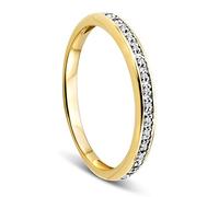 Orovi bijoux femme, Bague éternité en or jaune avec diamants 0.05 Ct 9 Kt / 375 or