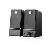 OROW Enceintes PC,16W Haut Parleur PC USB,HiFi Stereo Sound,Puce Sonore DSP Intégrée,Basse Profonde&Voix Délicate,Haut Parleur Ordinateur avec Prise Casque (S203)