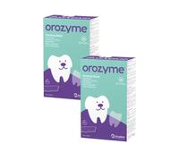 Orozyme Lamelles à mâcher Taille M | Chiens | 2 x 141 g | Ecuphar | Aliment complémentaire pour chiens | Hygiène bucco-dentaire quotidienne | Pack Double
