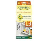Orphea - Anti Mites Alimentaires, 2 Paquets de 4 Pièges Adhésifs Collants (2 gratuites) avec Phéromone: Il agit après 1 Heure Contre Les Mites - Durée 2 Mois