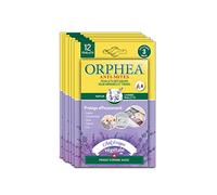 Orphea Anti Mites Textile Feuilletts pour Armoires et Tiroirs (6x12 pieces) Naturel, Parfum de Lavande. Anti Mites Ideal pour Vetements, Il agit Immediatement - Durée 3 Mois