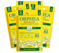 Orphea Lot de 4 feuilles de Salvalana pour tiroirs et armoires, protègent la laine et les fibres naturelles au parfum de fleurs, 4 paquets de 12 feuilles chacune