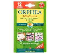 Orphea Salvalana Foglietti Anti Tarme al Profumo di Legno di Cedro della Virginia - 12 Pezzi