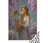 Orphée Jouant Une Lyre Dorée Puzzle 1000 Pièces Adultes Déesse Grecque Divertissement Créatif Puzzle De Qualité Supérieure Pixel Art Décoration Intérieure Qualité Premium 1000pcs (75x50cm)
