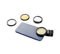 Orphek Lentille Corail Extra Large Kit pour DSRL 52mm et Tous Les Smartphones 4 Inclus Macro CPL 52mm polarisé 15000k Orange 20000k Jaune Lentille en Verre pour Une Meilleure Photographie