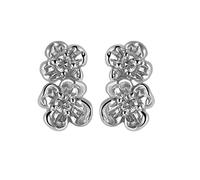Orphelia - Boucles d'oreille argent rhodié 925 - Oxyde de taille ronde - ZO de 6018