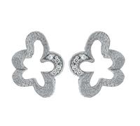 Orphelia - Boucles d'oreille argent rhodié 925 - Oxyde de taille ronde - ZO de 7077