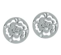 Orphelia - Boucles d'oreille argent rhodié 925 - Oxyde de taille ronde - ZO de 7079