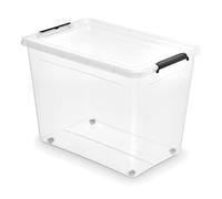Orplast Simple Box sur roulettes 80 l Transparent 1