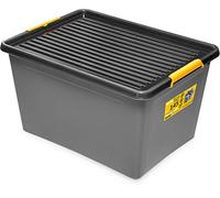 Orplast Solidstore Boîte 145 Litre sur roulettes Mega foncé et Jaune, 1