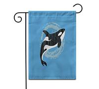Orque Tueuse De Baleines Dans Une Piscine D'Appartement Drapeau Double Face Drapeau De Jardin Couleurs Vives Garden Flag Pour Extérieur Balcon Maison 30X45Cm