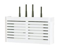 Orrdiffi Boîte de Rangement pour Routeur WiFi Rangement Box Internet,Routeur Boîte de Rangement Murale,Boîte de Rangement du Routeur,Étagère de Rangement Murale WiFi(Blanc,38 x 28 x 10 cm)
