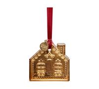Orrefors Suspension de Noël Annual Holiday Ornament Maison en pain d'épices 2025. or 21 K