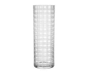 Orrefors Vase Cut in number 33 cm Motif quadrillé