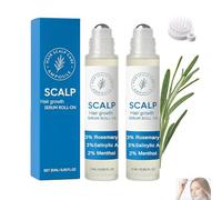 Orrenaturals Hair Revival Ampoule - Rosemary Scalpy Hairs Serum Growth Roll On, 2025 Améliorer les poils de la croissance du sérum 25 ml, éclaircissant la racine de soutien (2pcs)