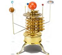 Orrery du système solaire avec 8 planètes, kit de modélisme 3D en métal, 200 pièces en laiton, puzzle d'astronomie éducatif à collectionner