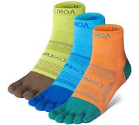 OrrinSports chaussettes d'orteil pour femmes Coolmax chaussettes de course pour hommes chaussettes d'athlétisme à 5 orteils 3 paires