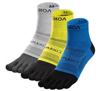OrrinSports chaussettes d'orteil pour femmes Coolmax chaussettes de course pour hommes chaussettes d'athlétisme à 5 orteils 3 paires