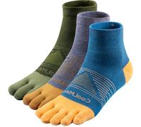 OrrinSports chaussettes d'orteil pour femmes Coolmax chaussettes de course pour hommes chaussettes d'athlétisme à 5 orteils 3 paires