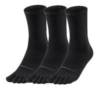OrrinSports chaussettes d'orteils Liner Crew chaussettes pour hommes femmes Coolmax cinq doigts chaussettes 3 paires courir chaussettes
