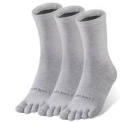OrrinSports chaussettes d'orteils Liner Crew chaussettes pour hommes femmes Coolmax cinq doigts chaussettes 3 paires courir chaussettes