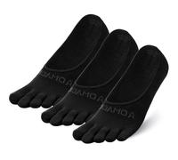 OrrinSports Chaussettes Invisibles Coolmax à Orteils Séparés - 3 Paires Low-Cut Anti-Dérapantes pour Running