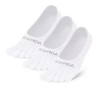 OrrinSports Chaussettes Invisibles Coolmax à Orteils Séparés - 3 Paires Low-Cut Anti-Dérapantes pour Running