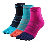 OrrinSports Chaussettes Orteils Femme Homme,3 Paires Chaussettes à doigts De Sport Respirantes pour la Course à Pied, la Fitness ou le Quotidien Mi-mollet Petit (Taille Euro 35-38)