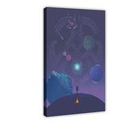 ORROBI Impression sur toile de jeu Outer Wilds - Décoration murale pour salon, chambre à coucher - Style cadre - 20 x 30 cm