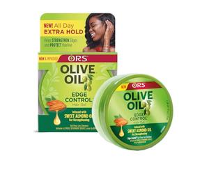 ORS Edge Control Gel coiffant à l'huile d'olive pour un coiffage parfait, 64 g - Hydratant, donne de la brillance, sans résidus blancs, tenue longue durée
